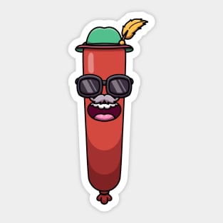 Cool Oktoberfest Sausage Sticker